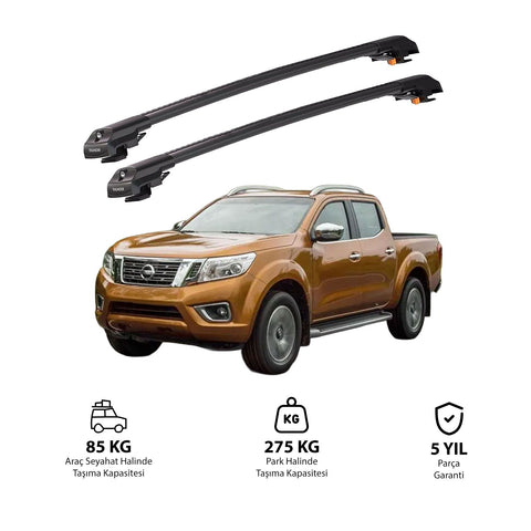 NISSAN NAVARA 2015 et modèles ultérieurs TRX1 Thunder Carrier Barres transversales pour galerie de toit de voiture, 2 barres