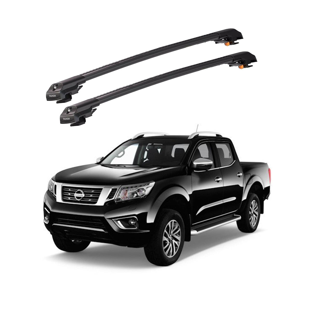 NISSAN NP300 (D23) 2015 et modèles ultérieurs TRX1 Thunder Carrier Barres transversales pour galerie de toit de voiture, 2 barres