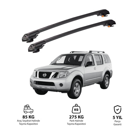 NISSAN PATHFINDER 2005-2012 TRX1 Thunder Carrier Barres transversales pour galerie de toit de voiture, 2 barres
