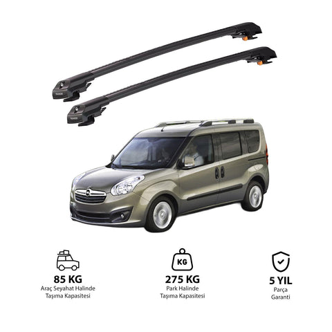 OPEL COMBO D 2012-2018 TRX1 Thunder Carrier Barres transversales pour galerie de toit de voiture, 2 barres