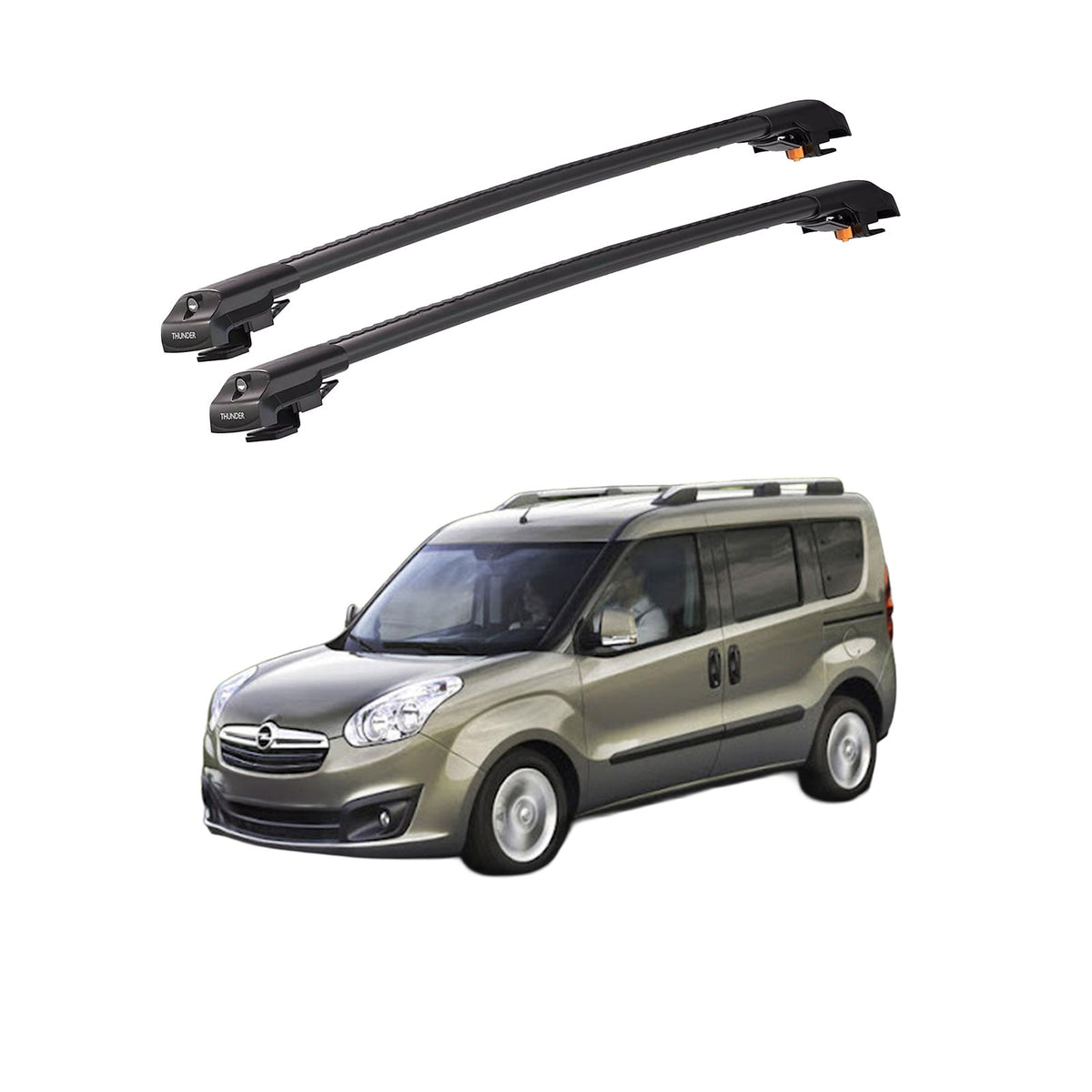OPEL COMBO D 2012-2018 TRX1 Thunder Carrier Barres transversales pour galerie de toit de voiture, 2 barres