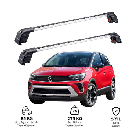 OPEL CROSSLAND 2020 et modèles ultérieurs TRX2 Thunder Carrier Barres transversales pour galerie de toit 2 barres