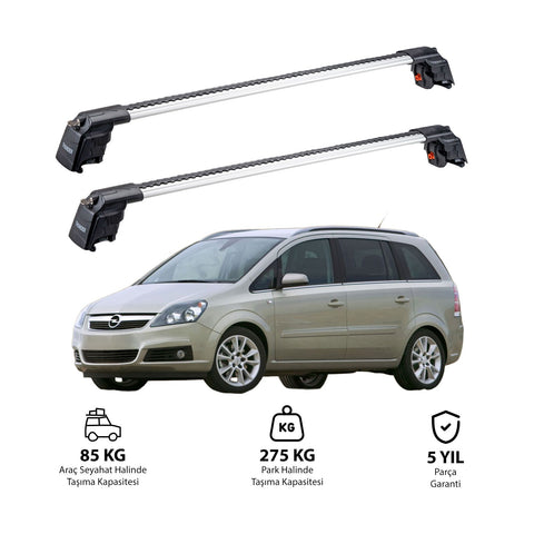 OPEL ZAFIRA B 2005-2011 TRX2 Thunder Carrier Barres transversales pour galerie de toit 2 barres