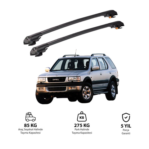 OPEL FRONTERA 1992-1998 TRX1 Thunder Carrier Barres transversales pour galerie de toit de voiture, 2 barres