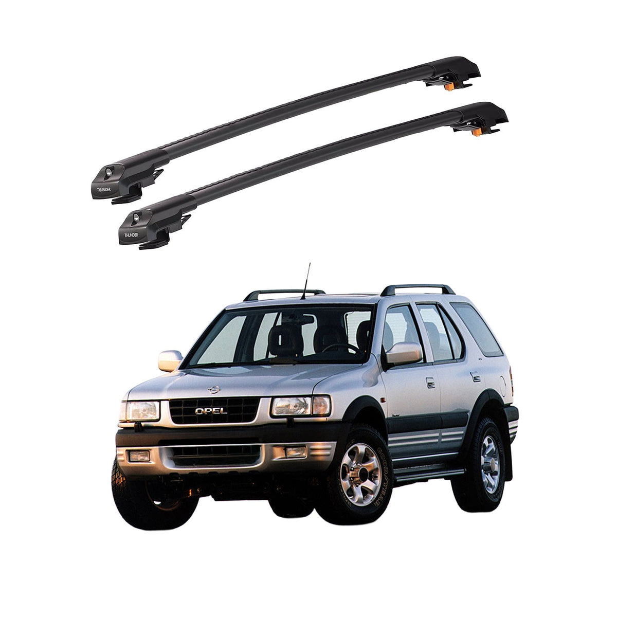 OPEL FRONTERA 1992-1998 TRX1 Thunder Carrier Barres transversales pour galerie de toit de voiture, 2 barres
