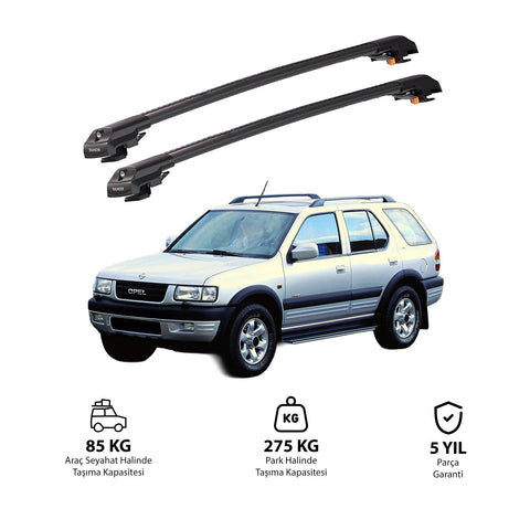 OPEL FRONTERA 1999-2004 TRX1 Thunder Carrier Barres transversales pour galerie de toit de voiture, 2 barres