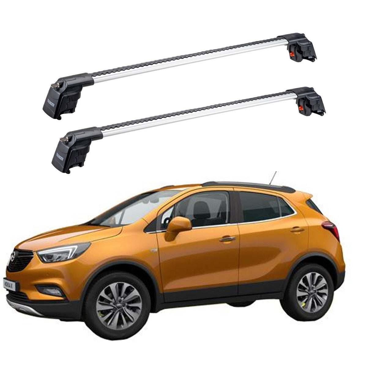 OPEL MOKKA X 2016 et modèles ultérieurs TRX2 Thunder Carrier Barres transversales pour galerie de toit 2 barres