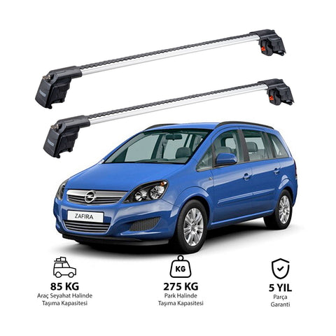 OPEL ZAFIRA FAMILY C 2011-2014 TRX2 Thunder Carrier Barres transversales pour galerie de toit 2 barres