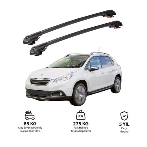 PEUGEOT 2008 2013-2019 TRX1 Thunder Carrier Barres transversales pour galerie de toit de voiture, 2 barres