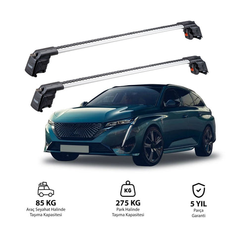 PEUGEOT 308 SW GT 2022 et modèles ultérieurs TRX2 Thunder Carrier Barres transversales pour galerie de toit 2 barres