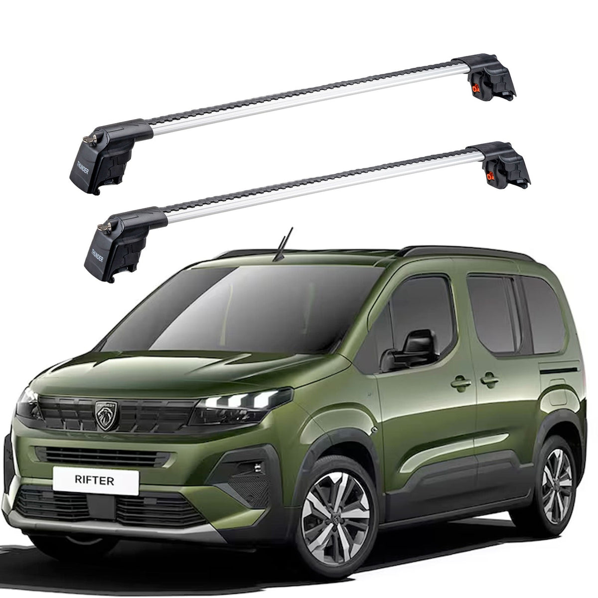 PEUGEOT RIFTER 2024  et modèles ultérieurs TRX2 Thunder Carrier Barres transversales pour galerie de toit 2 barres