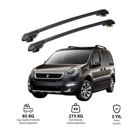 PEUGEOT TEPEE PARTNER 2018 et modèles ultérieurs TRX1 Thunder Carrier Barres transversales pour galerie de toit de voiture, 2 barres