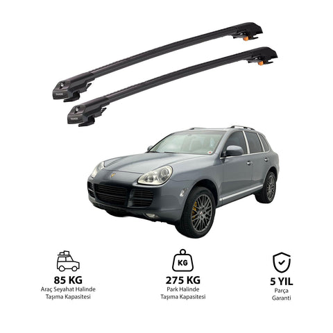 PORSCHE CAYENNE 2002-2010 TRX1 Thunder Carrier Barres transversales pour galerie de toit de voiture, 2 barres