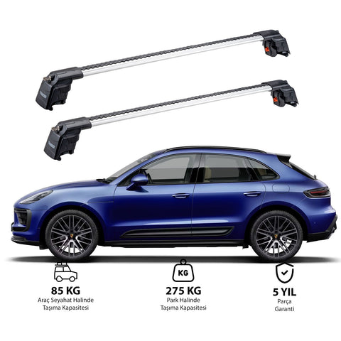 PORSCHE MACAN 2014 et modèles ultérieurs TRX2 Thunder Carrier Barres transversales pour galerie de toit 2 barres