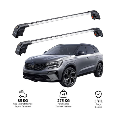 RENAULT AUSTRAL 2022 et modèles ultérieurs TRX2 Thunder Carrier Barres transversales pour galerie de toit 2 barres