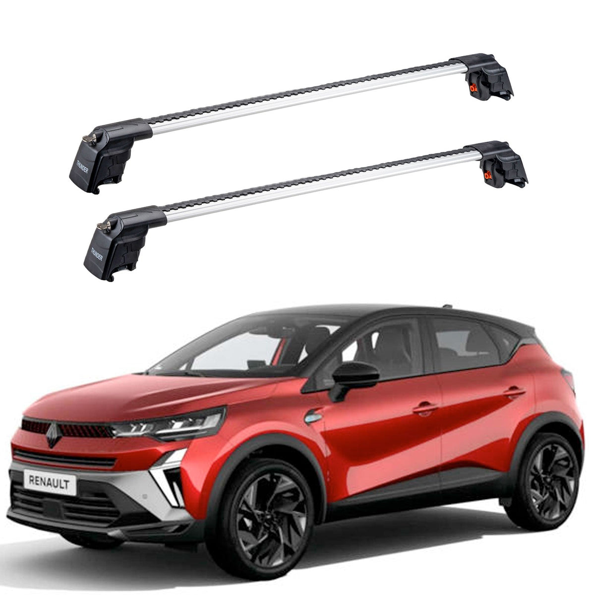 RENAULT CAPTUR 2020 et modèles ultérieurs TRX2 Thunder Carrier Barres transversales pour galerie de toit 2 barres