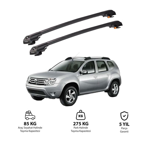 RENAULT DUSTER 2010-2013 TRX1 Thunder Carrier Barres transversales pour galerie de toit de voiture, 2 barres
