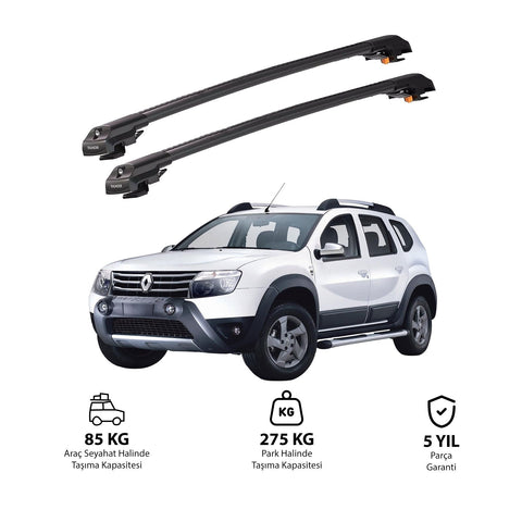 RENAULT DUSTER 2014-2017 TRX1 Thunder Carrier Barres transversales pour galerie de toit de voiture, 2 barres