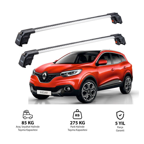 RENAULT KADJAR 2015-2022 TRX2 Thunder Carrier Barres transversales pour galerie de toit 2 barres