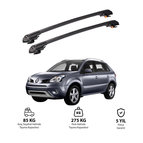 RENAULT KOLEOS 2008-2012 TRX1 Thunder Carrier Barres transversales pour galerie de toit de voiture, 2 barres