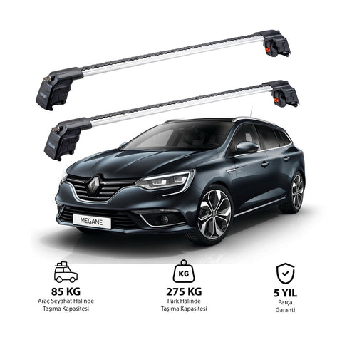 RENAULT MEGANE GRAND TOUR 2016 et modèles ultérieurs TRX2 Thunder Carrier Barres transversales pour galerie de toit 2 barres