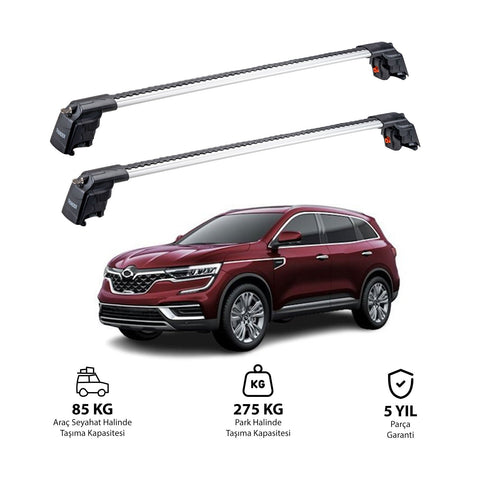 RENAULT SAMSUNG QM6 2017 et modèles ultérieurs TRX2 Thunder Carrier Barres transversales pour galerie de toit 2 barres