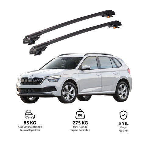 SKODA KAMIQ 2019 et modèles ultérieurs TRX1 Thunder Carrier Barres transversales pour galerie de toit de voiture, 2 barres