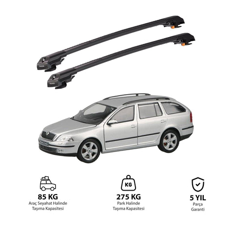 SKODA OCTAVIA 1998-2004 TRX1 Thunder Carrier Barres transversales pour galerie de toit de voiture, 2 barres
