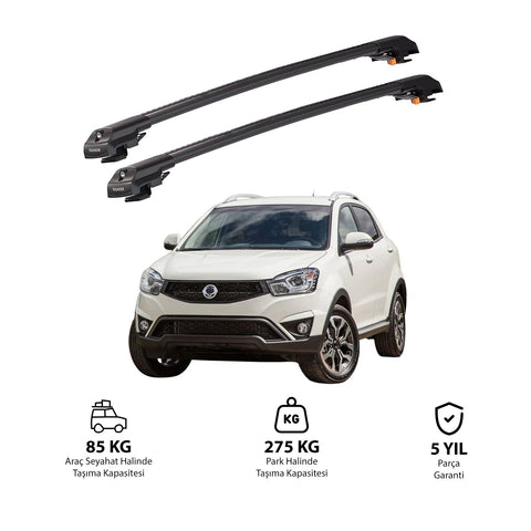 SSANGYONG KORANDO 2010-2019 TRX1 Thunder Carrier Barres transversales pour galerie de toit de voiture, 2 barres