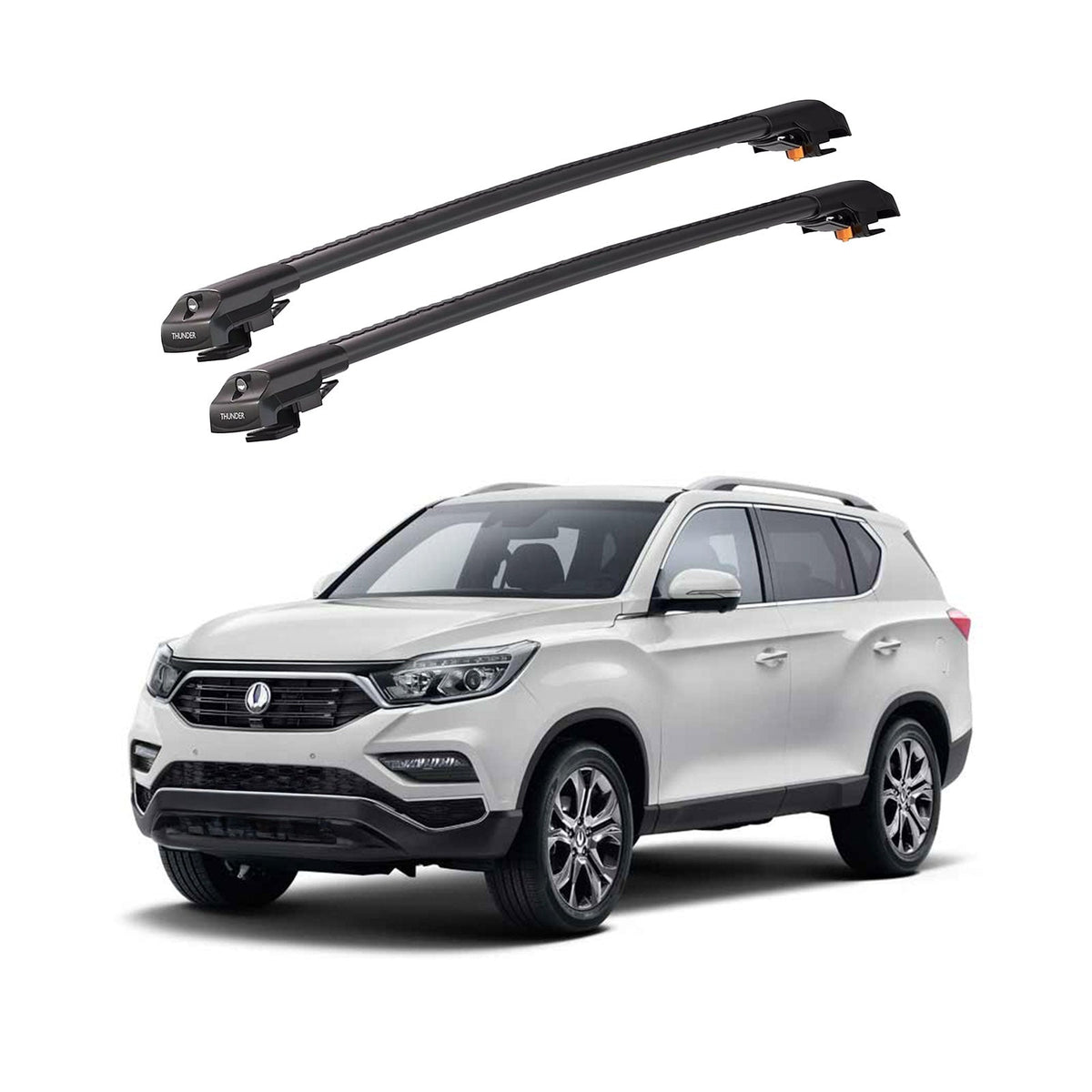 SSANGYONG REXTON W 2013-2017 TRX1 Thunder Carrier Barres transversales pour galerie de toit de voiture, 2 barres