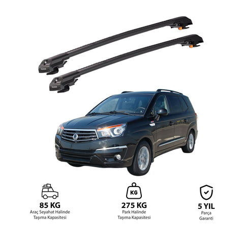 SSANGYONG RODIUS 2004-2012 TRX1 Thunder Carrier Barres transversales pour galerie de toit de voiture, 2 barres