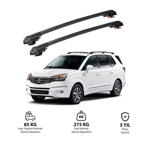 SSANGYONG STAVIC 2013 et modèles ultérieurs TRX1 Thunder Carrier Barres transversales pour galerie de toit de voiture, 2 barres