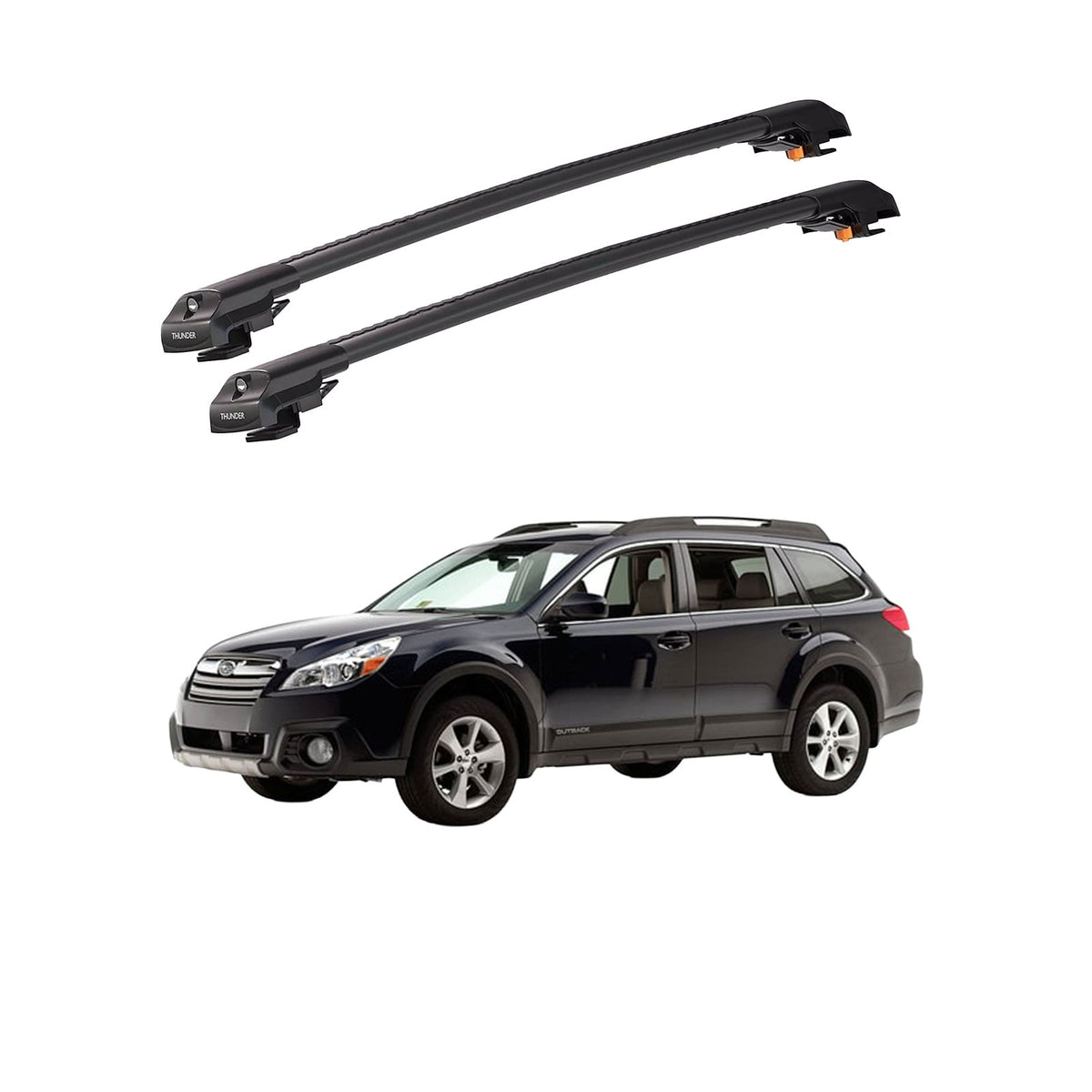 SUBARU OUTBACK 2010-2014 TRX1 Thunder Carrier Barres transversales pour galerie de toit de voiture, 2 barres