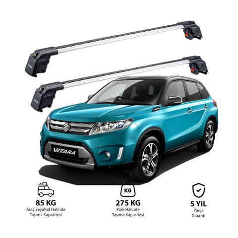 SUZUKI VITARA 2015-2019 TRX2 Thunder Carrier Barres transversales pour galerie de toit 2 barres