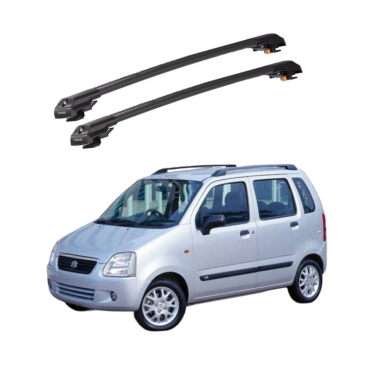 SUZUKI WAGON R+ 1998-2003 TRX1 Thunder Carrier Barres transversales pour galerie de toit de voiture, 2 barres