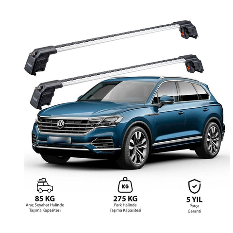 VOLKSWAGEN TOUAREG 2019 et modèles ultérieurs TRX2 Thunder Carrier Barres transversales pour galerie de toit 2 barres