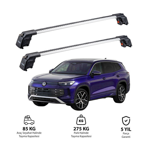 VOLKSWAGEN Tayron 2025 et modèles ultérieurs TRX2 Thunder Carrier Barres transversales pour galerie de toit 2 barres