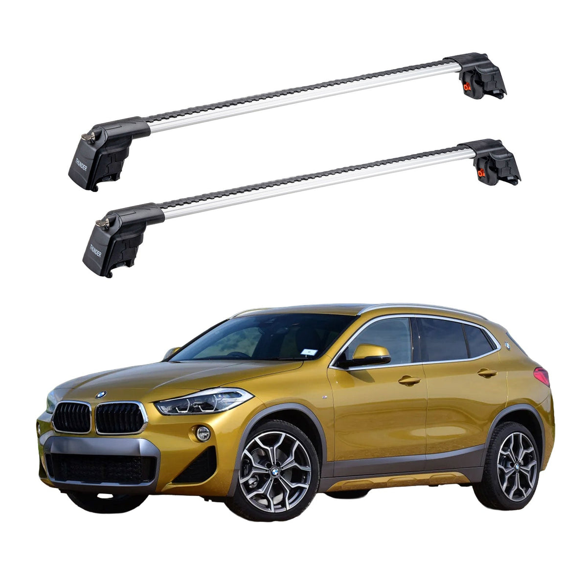 BMW X2 2017 et modèles ultérieurs TRX2 Thunder Carrier Barres transversales pour galerie de toit 2 barres